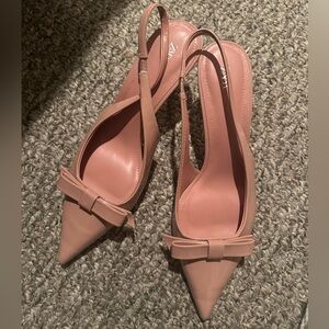 Pink Zara kitten heels. Worn once !
